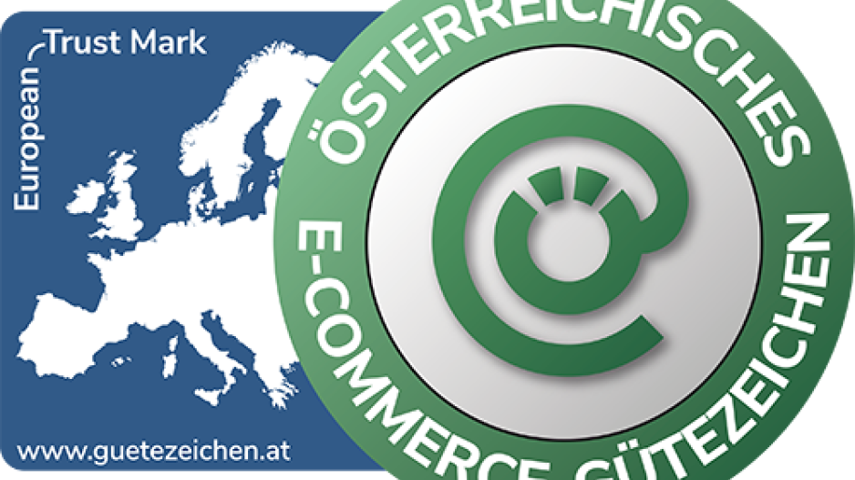 Logo and lettering for partners of the Austrian E-Commerce Quality Seal, European Trust Mark