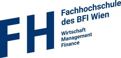 Logo und Schriftzug Fachhochschule des BFI Wien, Wirtschaft, Management, Finance