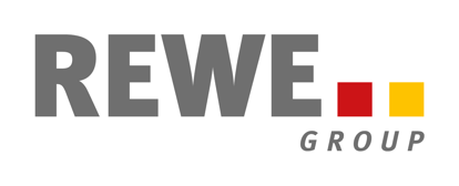 company logo and lettering of the REWE Group