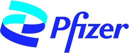 company logo and lettering Pfizer