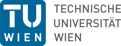 company logo and lettering TU Wien, Technical University Vienna